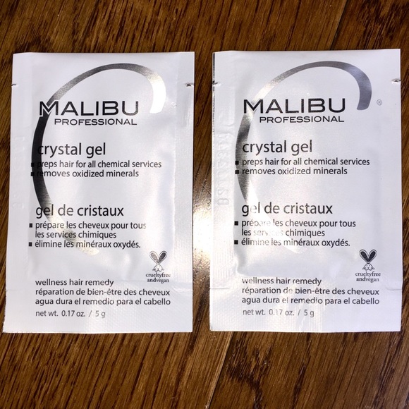 NEW! 2 Malibu C Crystal Gel Treatments + 2 Caps - Picture 8 of 9